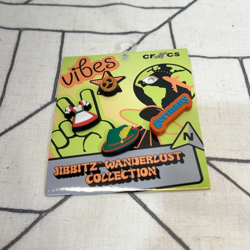 Crocs Jibbitz Shoe Charms OS Multi Germany Wanderlust Collection 4-Pack